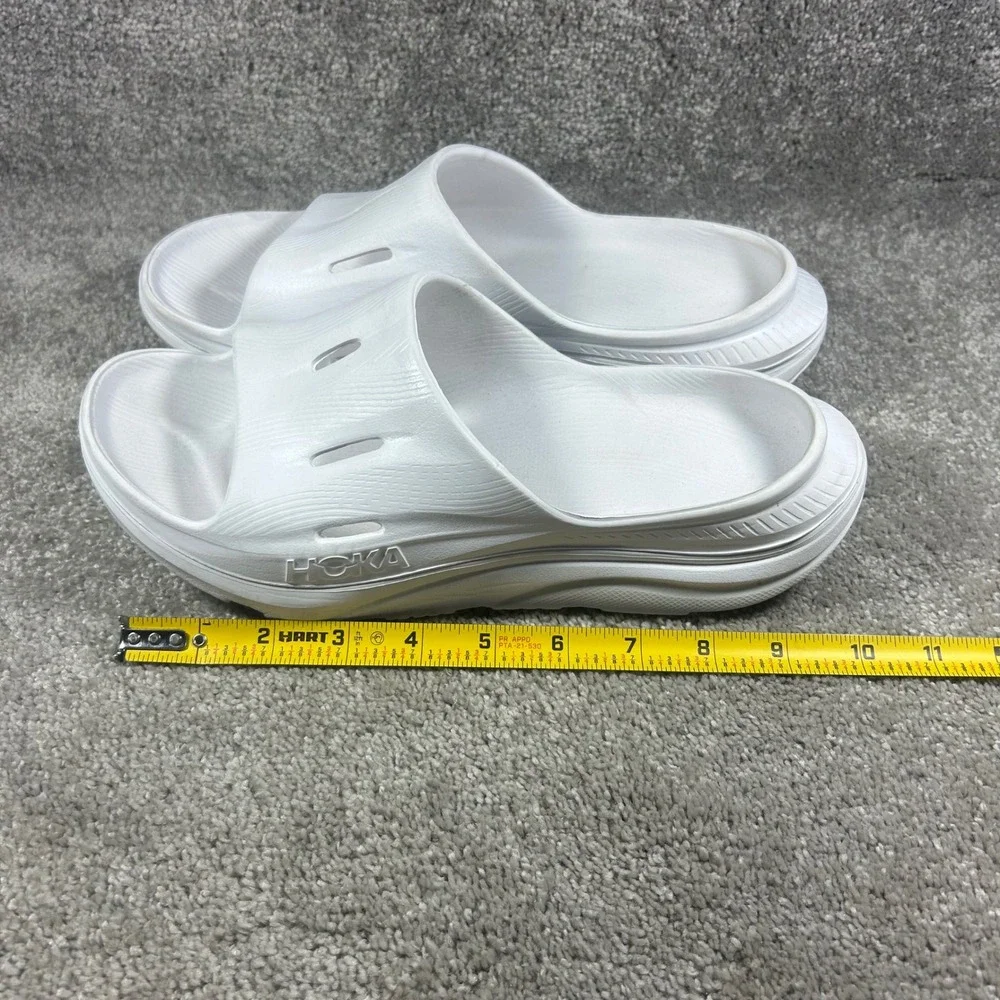 Hoka Ora Recovery Slide 3 White Cushioned Athletic Sandals Unisex Men 7 Women 9